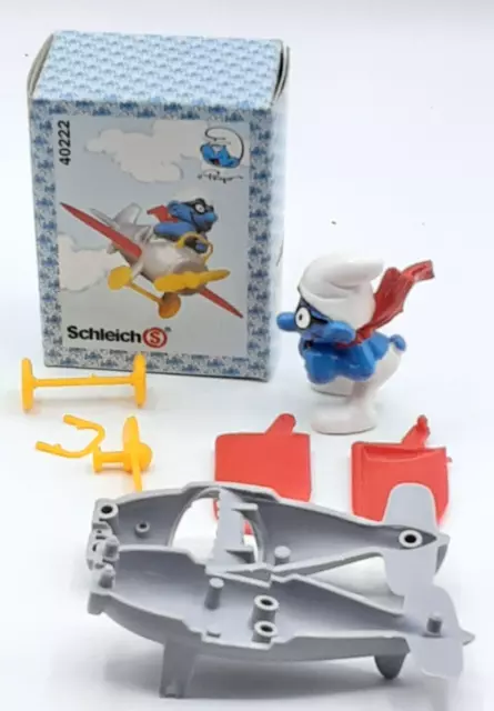 40222 Schlumpf im Flugzeug Smurf Aeroplane Pitufo Puffi Schleich in OVP Figur