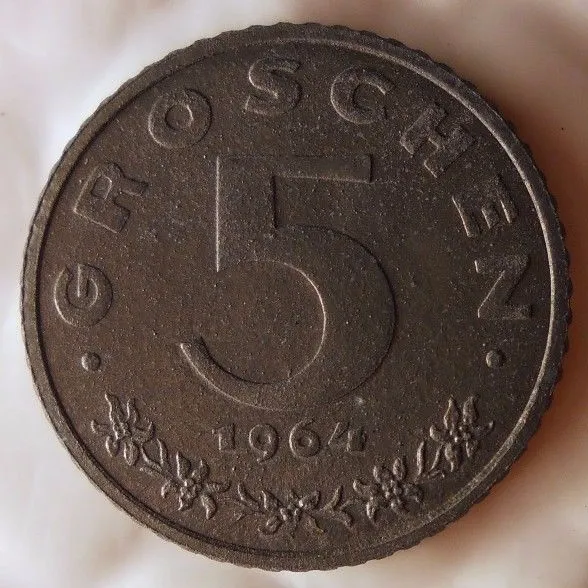 1964 AUSTRIA 5 GROSCHEN - Uncirculated In Mint Package - FREE SHIP - Aust Bin 4
