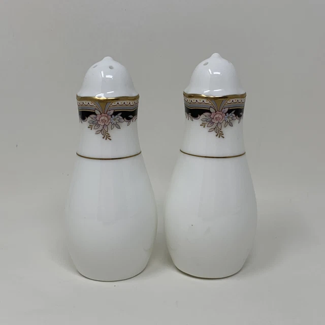 Noritake Japan PALAIS ROYAL Salt & Pepper Shakers 4” Tall Marked Dome Fancy 9773 Noritake Japan PALAIS ROYAL Salt & Pepper Shakers 4” Tall Marked Dome Fancy 9773