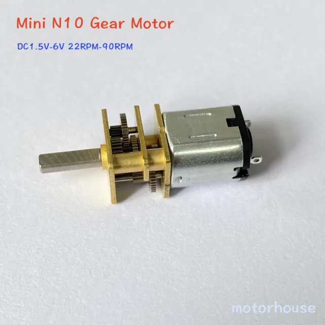 DC 3V-6V 5V 75RPM Slow Speed N10 Micro 12mm Metal Gear Motor Toy Robot Car Lock