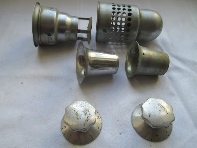 Historische Instrumente Zahnmedizin - Einsätze und Alluknöpfe Drehräder  1940/50