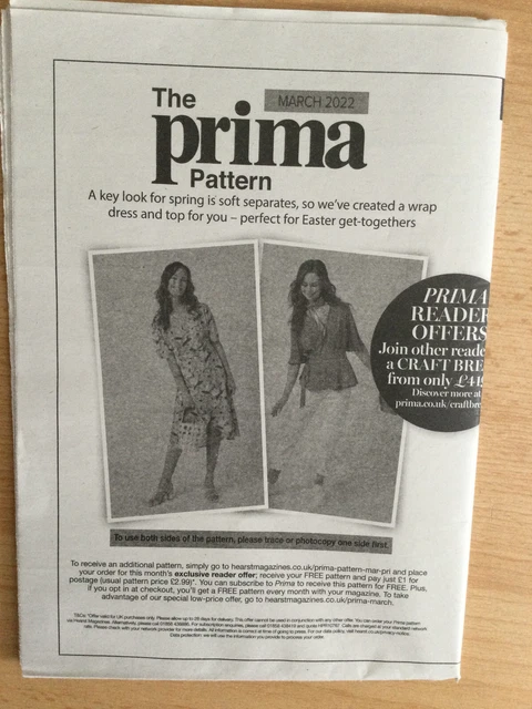 VESTIDO FÁCIL Y TOP Patrón de Costura Prima TALLAS 10 A 20