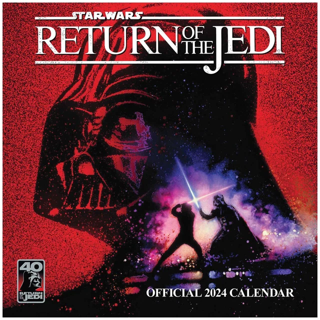 STAR WARS RETURN Of The Jedi Square Calendar 2024New Official