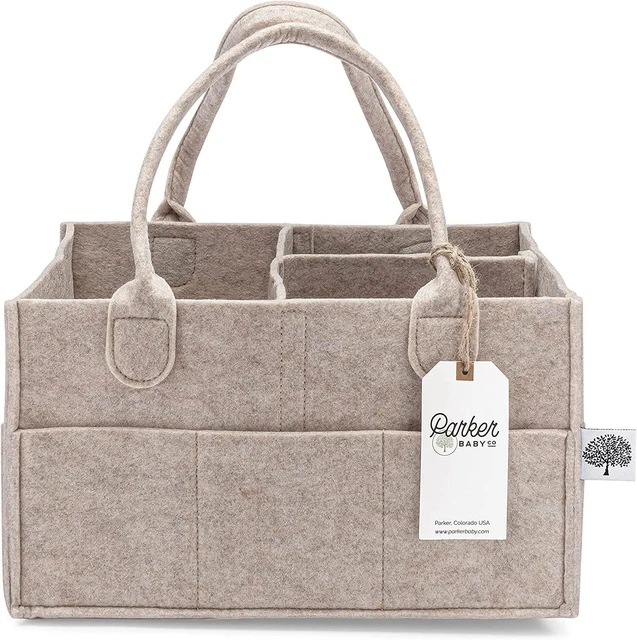 Parker Baby Diaper Caddy - Nursery Storage Bin And Car Organizer For Diapers And
