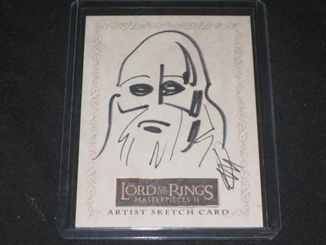Lord Of The Rings Lotr Masterpieces Artist Signed Autographed Sketch Card 1/1