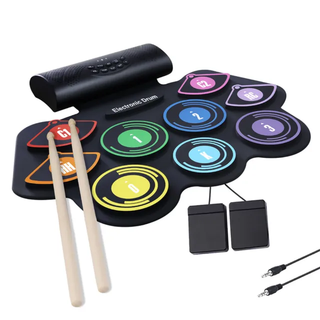 Electronic Drum Set Portable Roll Up Drum Practice Pad Christmas Birthday Gift