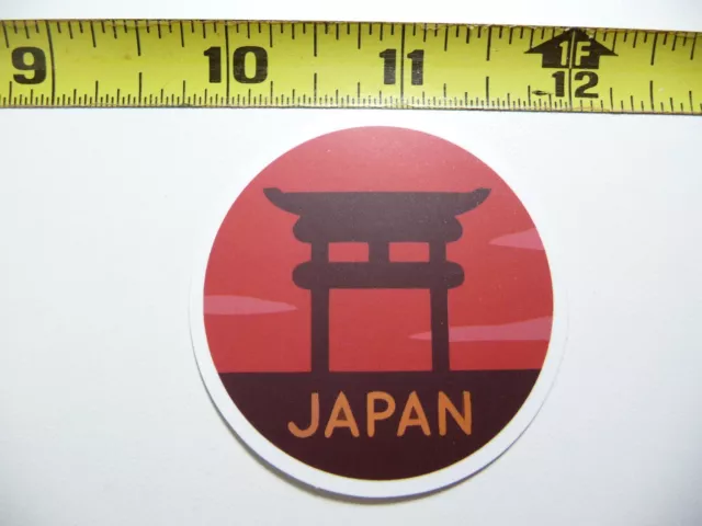 Torii Gate Japan Decal Sticker Mini Tiny Travel Poster Vintage Tourism