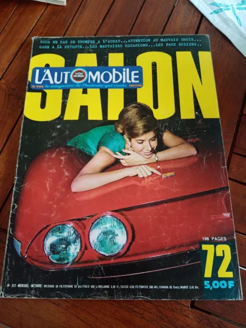 Special SALON DE L'AUTO 72- L' AUTOMOBILE-OCTOBRE 1972 N° 317-MAGAZINE-LOT !