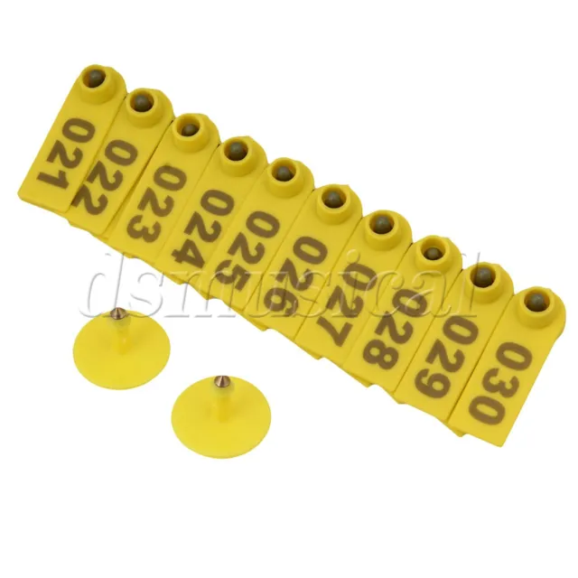 500Pcs Goat Sheep Pig Cattle Beef Plastic Livestock Ear Tag Number Tags