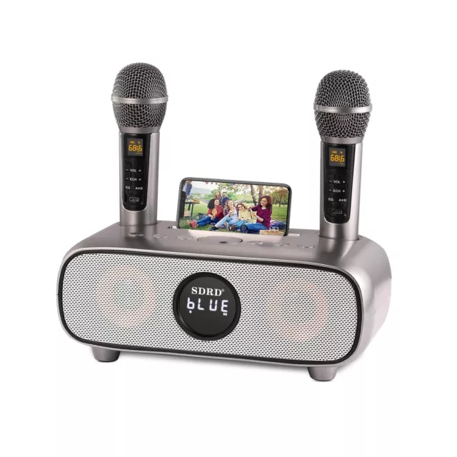 Karaoke Machine for Adults and Kids,Portable Bluetooth 2 Wireless Karaoke Mic...