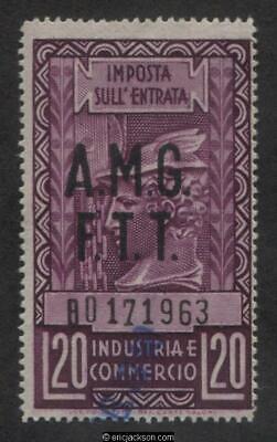 Trieste Industry & Commerce Revenue Stamp, FTT IC39 left stamp, used, F