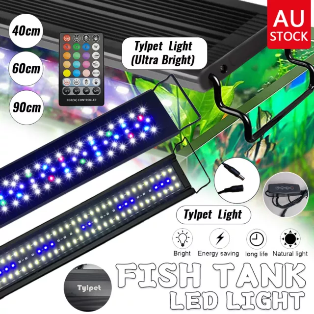 Full Spectrum Aquarium LED Light Lighting Aqua Plant Fish Tank Lamp 40/60/90CM