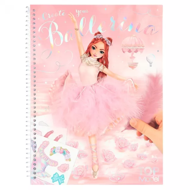 Create your TOPModel Malbuch & Sticker BALLET Ballerina Tanzen Mädchen TOP Model