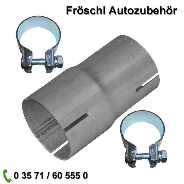Rohr Reduzierstück 50mm auf 55mm Auspuff Adapter Bandstahl Schellen connector c*