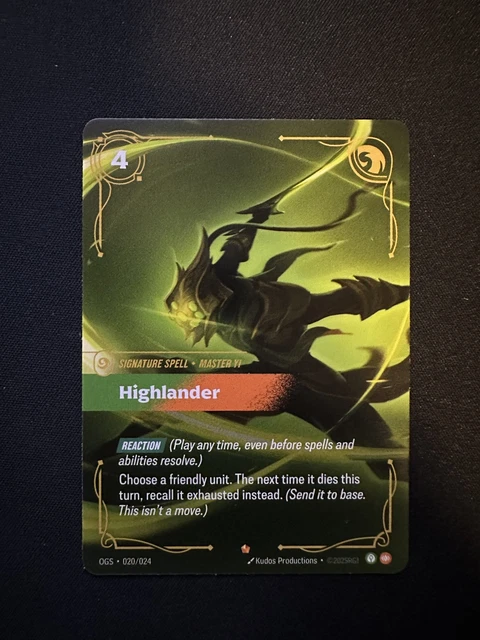 Promo Highlander Riftbound RIFTBOUND LEAGUE OF Legends TCG Master Yi - Highlander OGS Proving ...