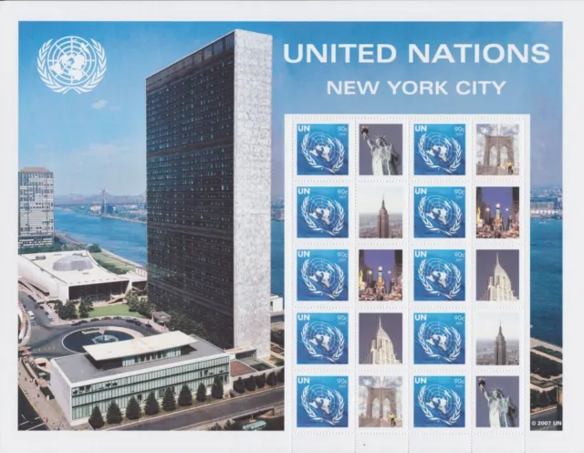 UN Vereinte Nationen New York 1062 postfr. Kleinbogen Grußmarken 2007 -24186