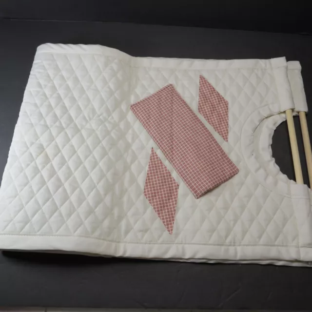 Bolso de mano artesanal portátil enrollable paquete de viaje acolchado punto de cruz ganchillo