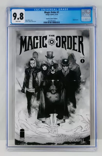 Magic Order #1 CGC 9.8 White Pages Surprise Comics! Edition Sketch Variant Cover