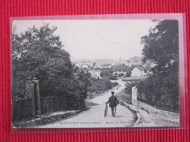 Cpa Written Stamp Saint Price Route De Saint Leu Seine Et Oise Velo