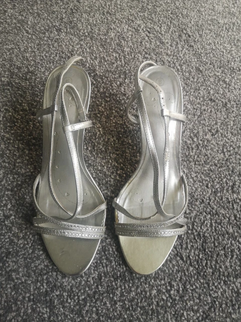 Silver Shoes with heel 6