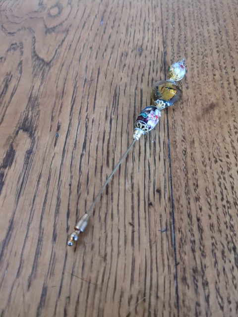 épingle à chapeaux ancienne perles fines fait main Art Déco pins Hat