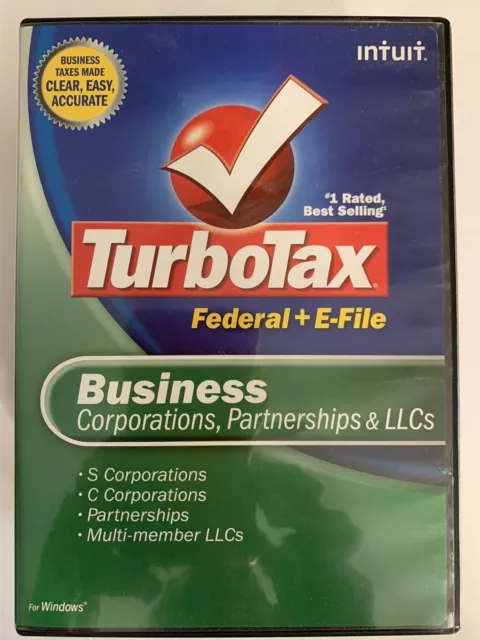 Intuit TurboTax Business 2008 Federal Returns Plus Federal E-File for Windows
