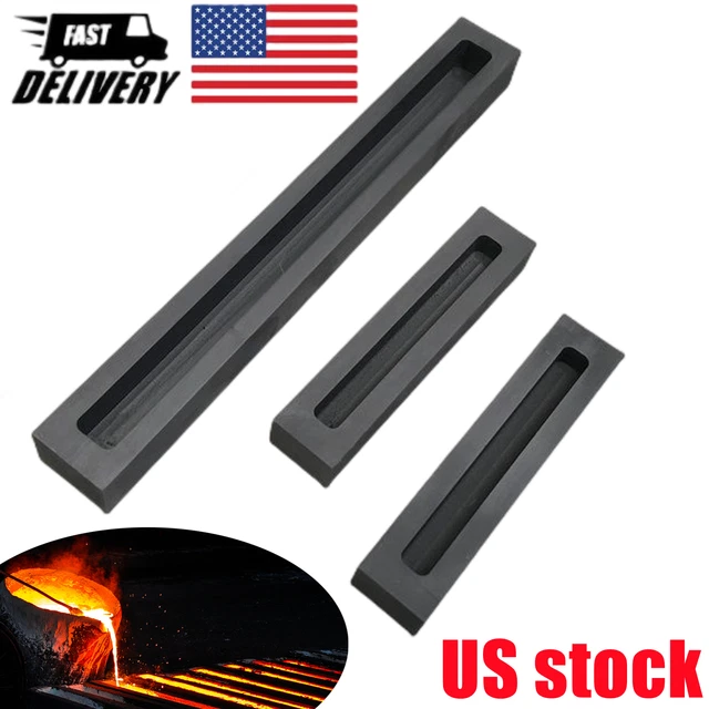 BAR SLOT GRAPHITE Ingot Mold Gold Silver Copper Aluminum Melting