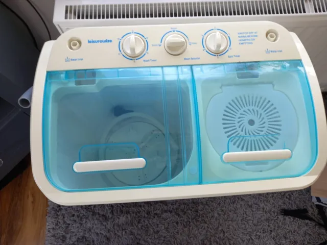 PORTABLE 230V MINI WASHING MACHINE IDEAL FOR OUTDOOR GARDEN CAMPING SPIN  DRYER