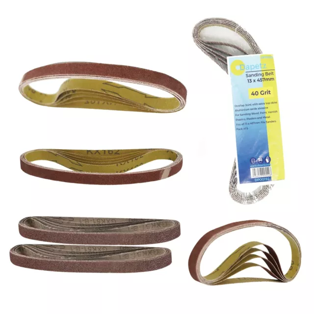 Sanding Belts 13x457mm Power File Sander Belt All Grits 40-120 Highest Quality