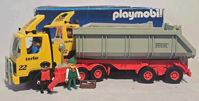 JUEGO CAMIÓN VOLQUETE Grande Original Vintage Playmobil 3141 En