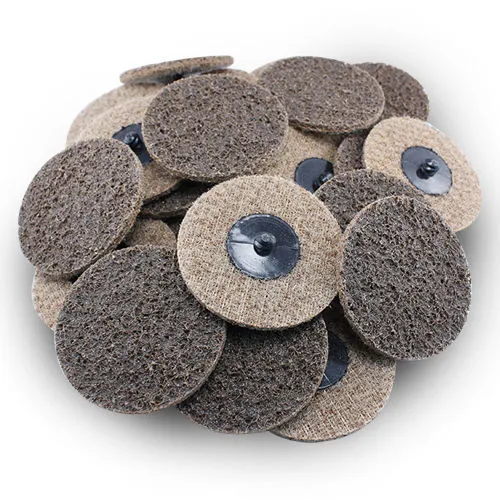 50 Pack - 3" Roloc Surface Conditioning Discs Coarse Tan Quick Change Prep Pads