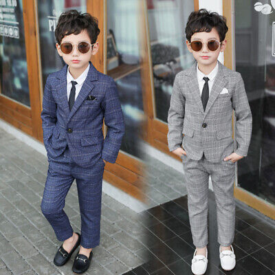 Blue Suit Boy Suits Boys Wedding Suit Page Boy Party Prom 2-9 Years