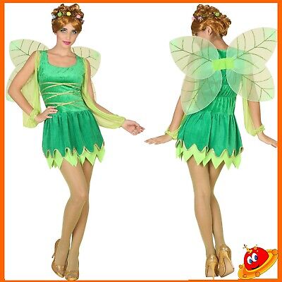 Costume Carnevale Halloween Donna Ragazza Principessa Fata Verde Winx Trilly