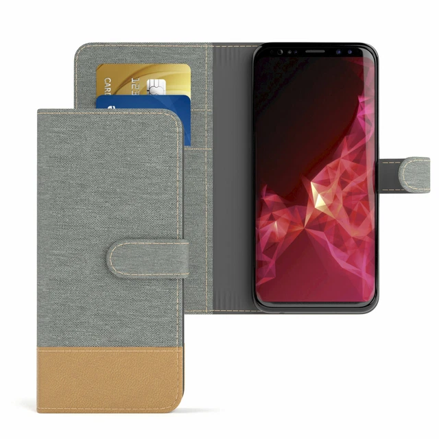 Custodia per Samsung Galaxy S5 Mini Jeans Cellulare Protettiva Grigio Chiaro