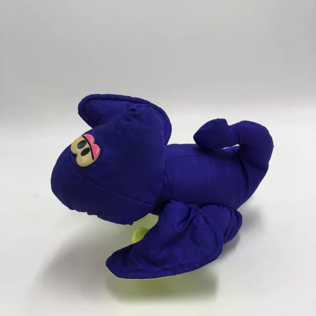 Dinosaur Purple Nylon 1992 Fisher Price Puffalump Plush PTERODACTYL Squeak vtg