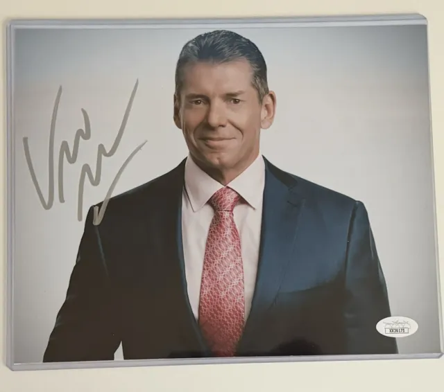 Vince McMahon Signed 8x10 Autograph Photo JSA LOA Letter Of Authenticity WWE
