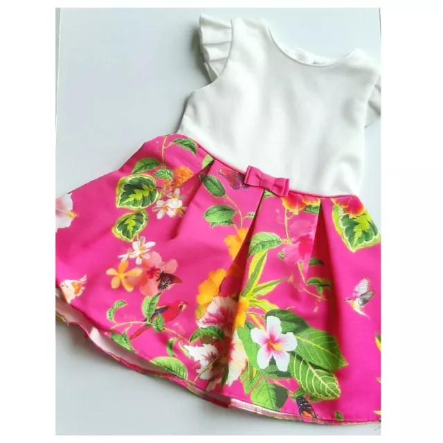 Debenhams Baby Girls Floral Party Dress - Wedding Occasion Outfit BNWT 12-24 Mth