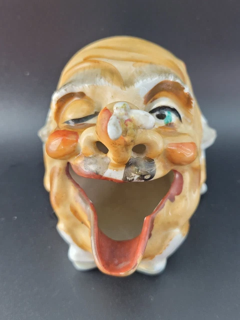 VTG 50S JAPAN Novelty Old Man Head Fly on Nose Crooked Eyes
