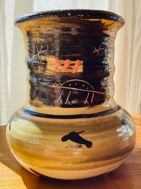 Thierry Basile, Vase en céramique, XXe, Hauteur 15 cm
