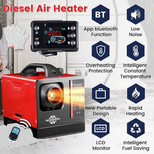110V 8KW Diesel Air Heater 12V/24V All in One Bluetooth APP Control for