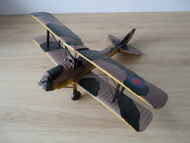 Avion métal jouet acien biplan diecast tin toy WW1