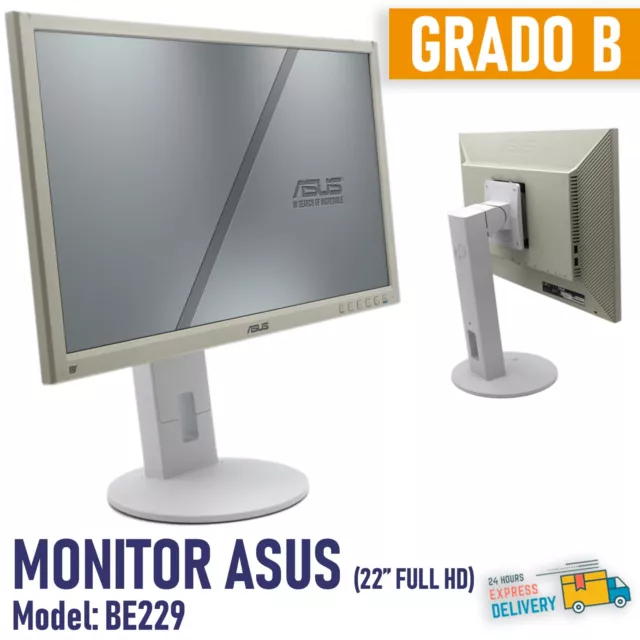 Monitor Écran Affichage LCD Asus 22 " BE229 Full HD Multimédia DVI Dp VGA