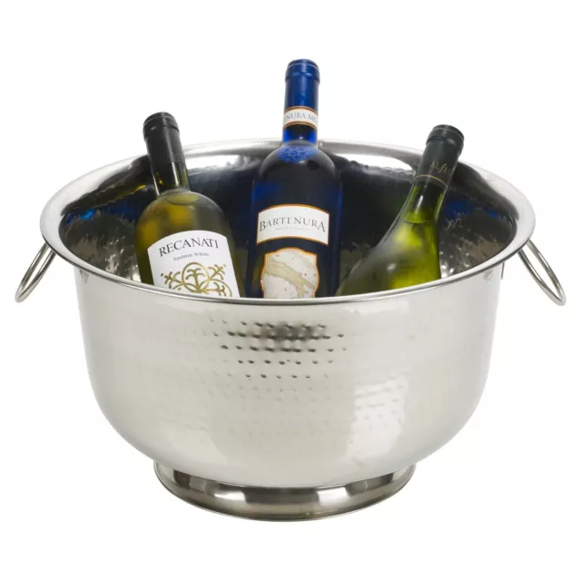 Stainless Steel Footed Champagne Metal Bucket Party Bowl Wine Beer Ice Cooler