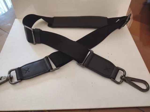 Tumi Black Leather Adjustable Replacement Shoulder Strap