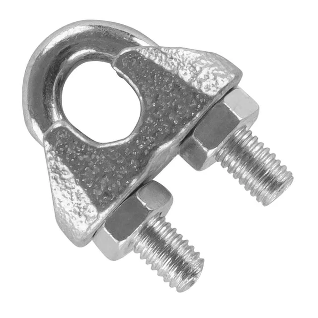 Set 10x Serre-Câble pour Ø 8 MM Cordes Galvanisé Câble Corde en Acier Pince