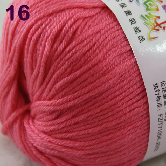 Sale 1 Skeinsx50g Cashmere Silk Wool Children Hand Knit Blankets Crochet Yarn 16