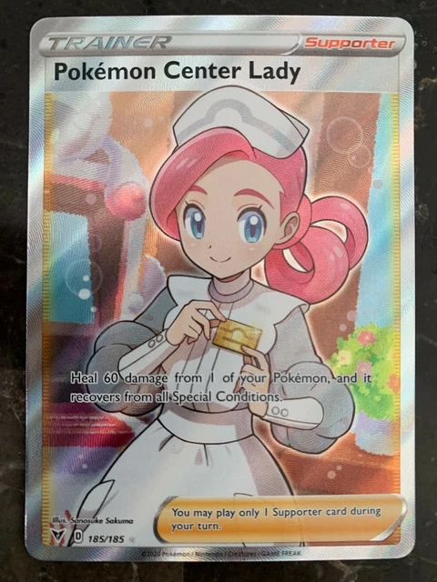 POKÉMON TCG - Pokemon Center Lady Full Art Ultra Rare - 185/185 - CGA Graded 8.5 main image 0