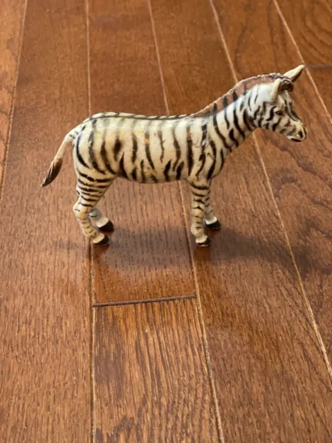AAA Vintage VTG Zebra Toy Animal Figure Wildlife 6.5”