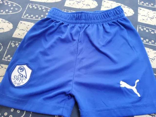 Kids Puma Sheffield Wednesday Blue Football Shorts - Home 2011/12 Size 12/18mths