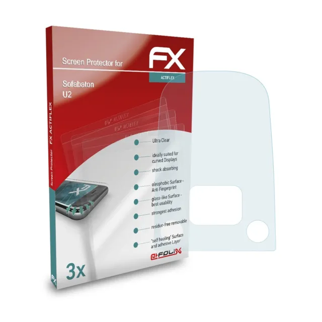 atFoliX 3x Protecteur d'écran pour Sofabaton U2 Écran protecteur clair&flexible